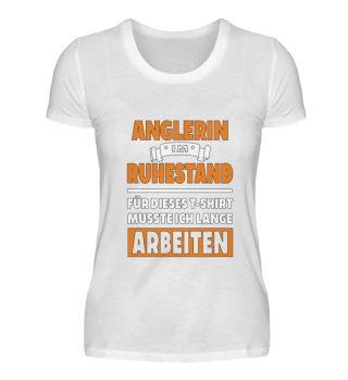 Anglerin T-Shirt Geschenk Sport Lustiger