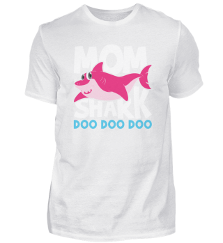 Womens Mom Shark - Cute Shark Mother Mama print