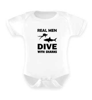 Taucher Design real men dive with sharks