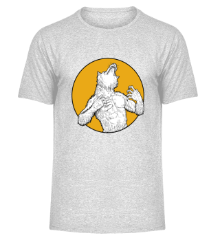 Werwolf heult Mond an. Halloween t-shirt