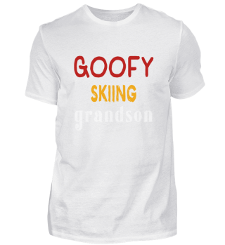 Goofy Skiing Grandson