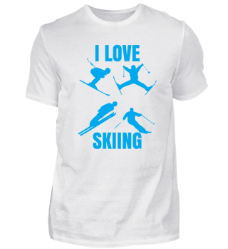 I love Skiing Geschenk Funny Ski Lustig