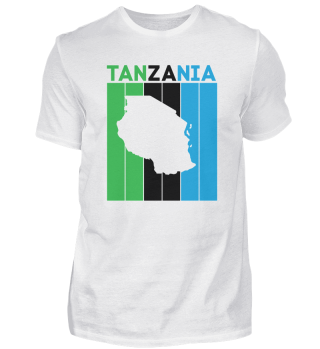 Tansania Landesgrenze und Flagge