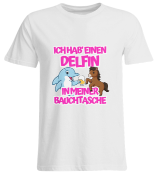Delfin in meiner Bauchtasche Malle Shirt Mallorca Honk Glück Isi