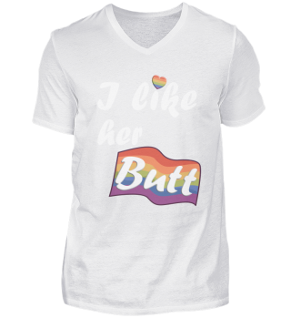 Lesbian Gender LGBT Pride I Like Her Butt T-Shirt