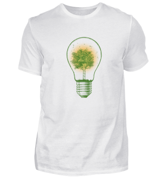 Baum in Glühbirne Lampe Umwelt Geschenk