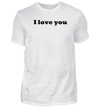 Eindrucksvolles Shirt mit Schriftzug I love you