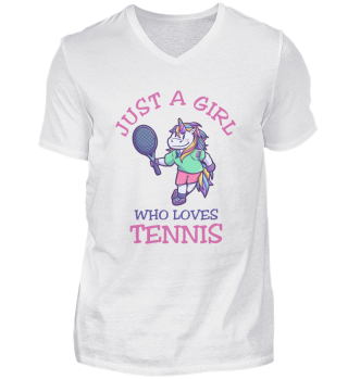 Just A Girl Who Loves Tennis Unicorn