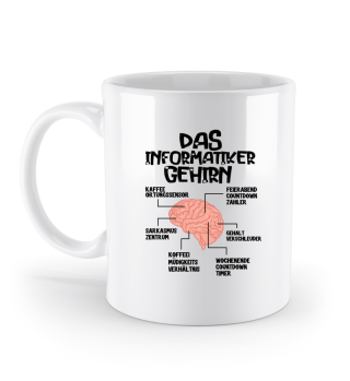 Das Informatiker Gehirn - Kaffeetasse / Geschenk / Familie