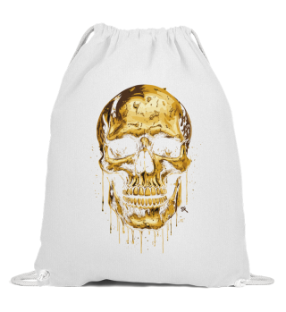 Skull Gold - Totenkopf, Schädel Backprint