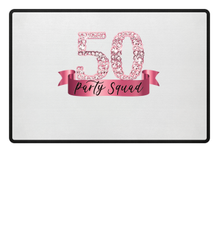 50th Birthday Party Squad Rose Diamond Themed Matching Birthday Apparel