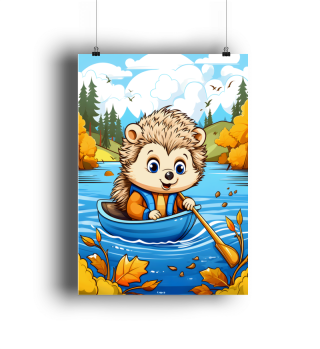 Igel im Kanu: Abenteuer auf dem Wasser / Hedgehog in the Canoe: Adventure on the Water Poster