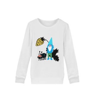 Blue Elf Kids Organic Sweatshirt - Displays an augmented reality illustration with free app (Android only)