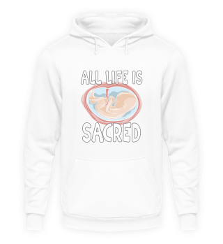 Anti Abortion Pro Life Gift - all Life is Sacred