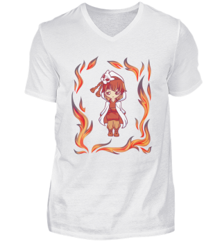 Fire anime flames manga girls