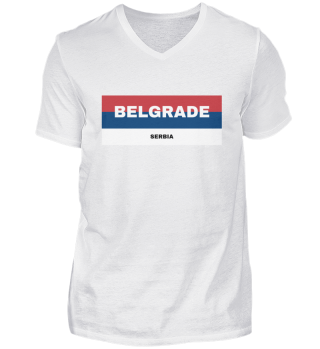Belgrade City in Serbian Flag Colors