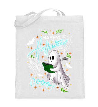 Happy Halloween Ghost - white