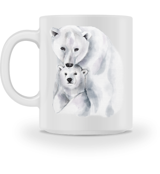 Polar Bears Watercolor Animals