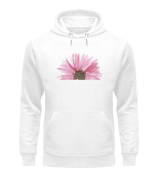 Being Strong Pink Flower Breast Cancer A