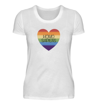 Damen T-Shirt Homo Sapiens Herz