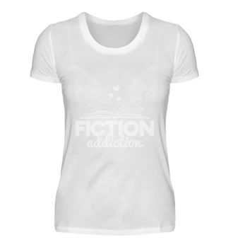 Fiction Addiction Bookworm Reading Quote Saying Book Design