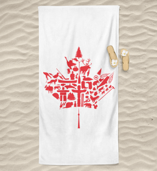 Maple Leaf Spezial Rot - Duschtuch