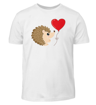 Hedgehog With Heart Balloon Valentines