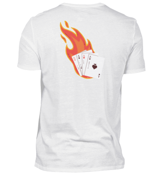 Einzigartiges Poker Shirt Flammen Design