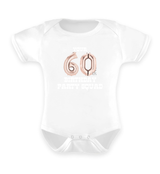 60th Birthday Rose Gold Balloon Party Squad Outfit-88b5