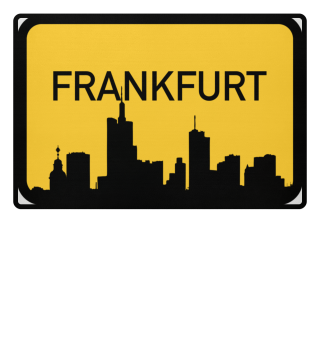 Frankfurt Skyline Fußmatte Ortsschild