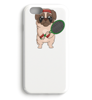 Pug - tennis