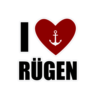 I Love Rügen - Sticker - Rügen Liebe