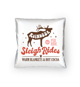 Reindeer Sleigh Rides Vintage Christmas