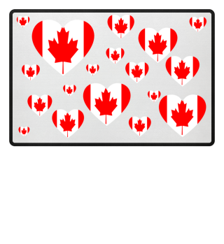 Canada Kanada FUßMATTE Flagge Liebe Herz Heimat Stolz