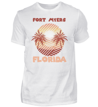 Retro Palmen Fort Myers Florida Ozean-Surfen
