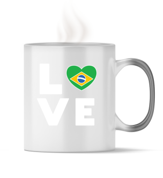 Ich liebe LOVE Brasilien Flagge Fahne He