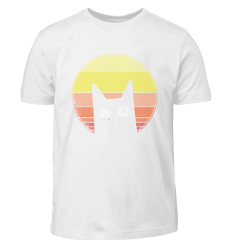 Retro Vintage Sunset cat cute and funny