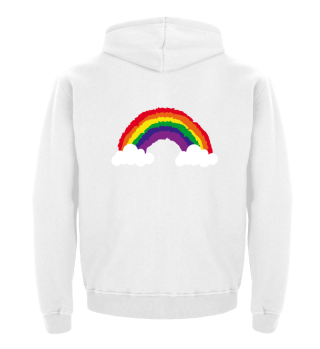 Flat Design - Rainbow with Clouds - Gift