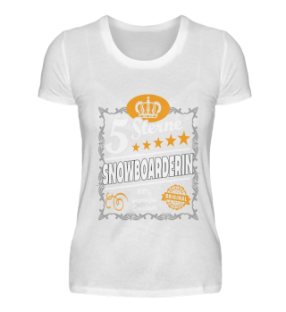 Snowboarderin T-Shirt Geschenk Sport Lus