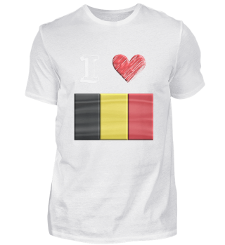 Ich liebe Belgien Flagge 3 D