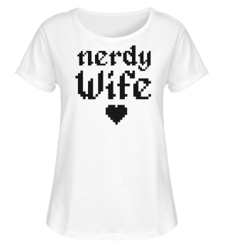 Nerdy Wife Ehefrau Gamerin 8bit Pixel