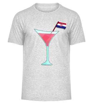 Kroatien Cocktail mit den Landes farben
