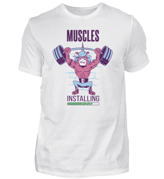 Install muscles workout training strong unicorn bull