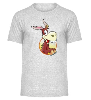 T-Shirt mit lachendem Esel
