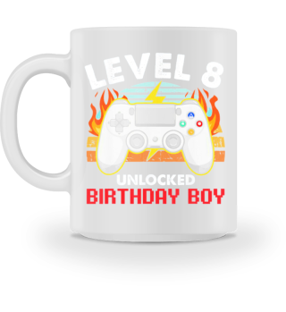 Level 8 Unlocked Birthday Boy