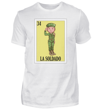 Loteria Mexicana Design - Soldado Gift - Regalo Soldado