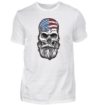 American men skull patriotic