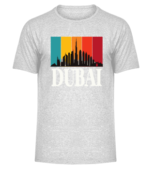 Skyline Dubai Burj Khalifa Emirates Retro UAE