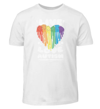 Autism rainbow heart love