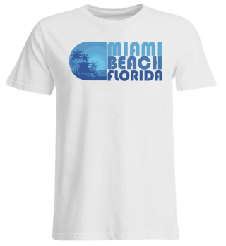 Miami Beach Florida Tee in Blue